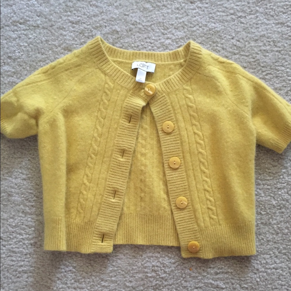 Yellow Cardigan by LOFT